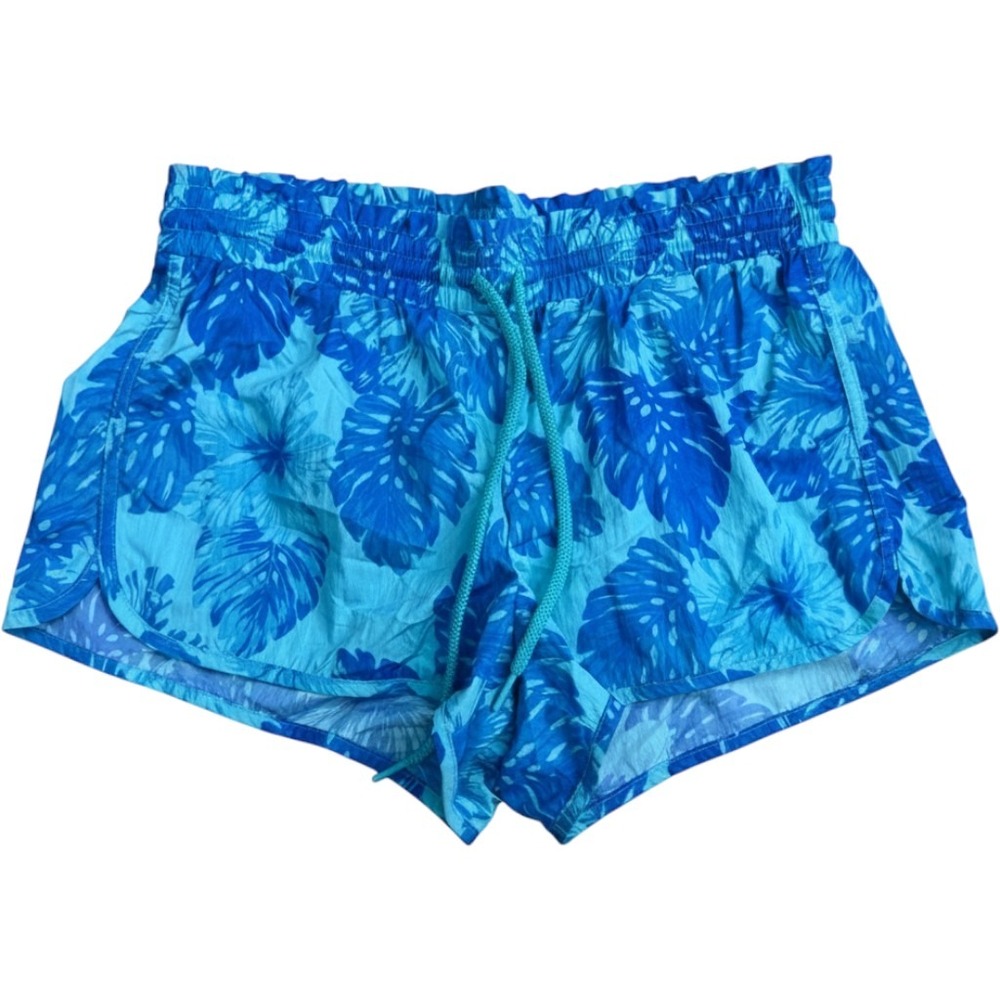 Aerie (Blue) Tropical Floral Athletic Shorts Womens Size M